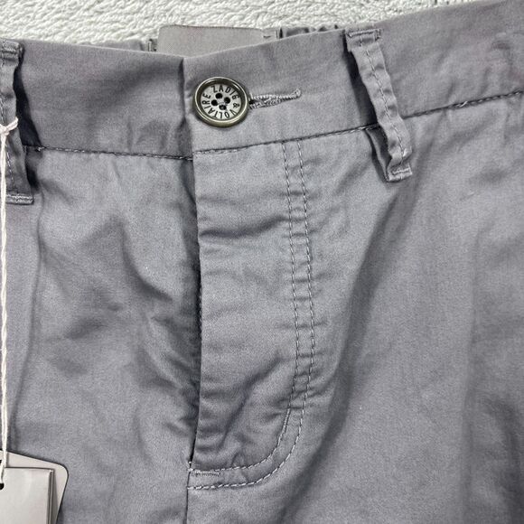 Zadig & Voltaire Pomelo Pants Womens 34 Gray Striped Cotton Mid-Rise Button-Fly - Picture 8 of 16